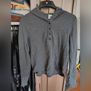 Cabi Henley Hooded Long Sleeve